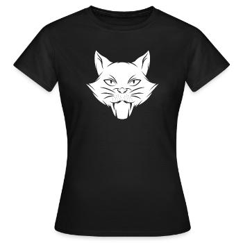 Chat chaton miaou chat domestique oeil de chat - T-shirt Femme - noir - Devant - AI Model Female 172 dark (172cm)