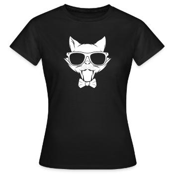 Chat chaton miaou chat domestique oeil de chat - T-shirt Femme - noir - Devant - AI Model Female 172 dark (172cm)