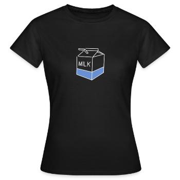 Milch - Frauen T-Shirt - Schwarz - Vorne - AI Model Female 172 dark (172cm)