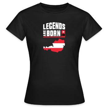 Les légendes sont nés en Autriche / cadeau - T-shirt Femme - noir - Devant - AI Model Female 172 dark (172cm)