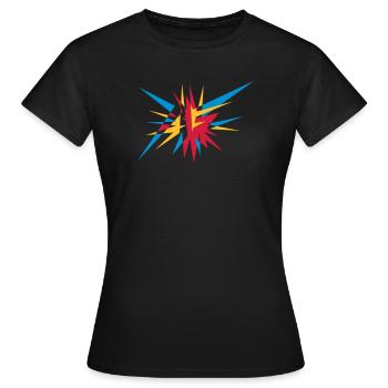Explosion et les rayons - T-shirt Femme - noir - Devant - AI Model Female 172 dark (172cm)