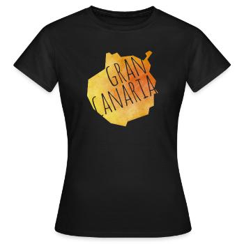 Gran Canaria - Frauen T-Shirt - Schwarz - Vorne - AI Model Female 172 dark (172cm)