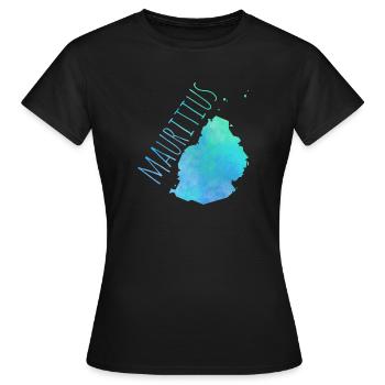 Mauritius - Frauen T-Shirt - Schwarz - Vorne - AI Model Female 172 dark (172cm)
