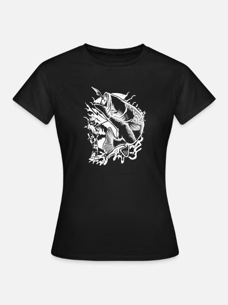 Fischer-T-Shirt - Frauen T-Shirt - Schwarz