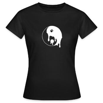 Yin Yang - T-shirt Femme - noir - Devant - AI Model Female 172 dark (172cm)