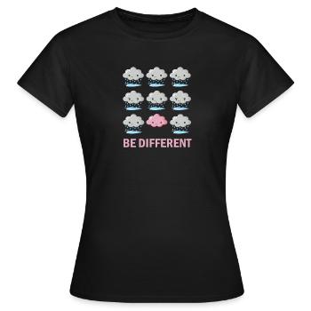 Être différent - T-shirt Femme - noir - Devant - AI Model Female 172 dark (172cm)