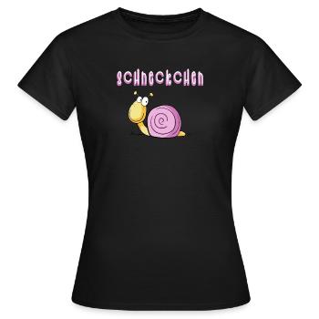 Lustige Scheckchen Schnecke I Comic - Frauen T-Shirt - Schwarz - Vorne - AI Model Female 172 dark (172cm)