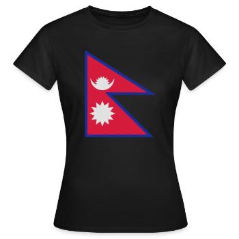 Drapeau Népal - T-shirt Femme - noir - Devant - AI Model Female 172 dark (172cm)