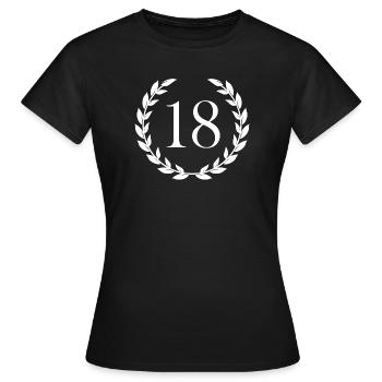 18 Geburtstag Geschenk Lorbeer - Frauen T-Shirt - Schwarz - Vorne - AI Model Female 172 dark (172cm)