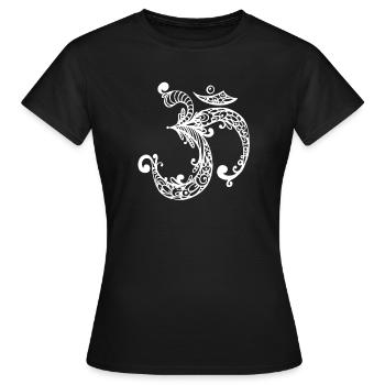 Om Zeichen - Frauen T-Shirt - Schwarz - Vorne - AI Model Female 172 dark (172cm)