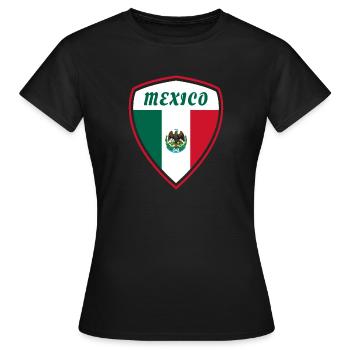 Mexique Armoiries drapeau Amérique centrale cadeau - T-shirt Femme - noir - Devant - AI Model Female 172 dark (172cm)
