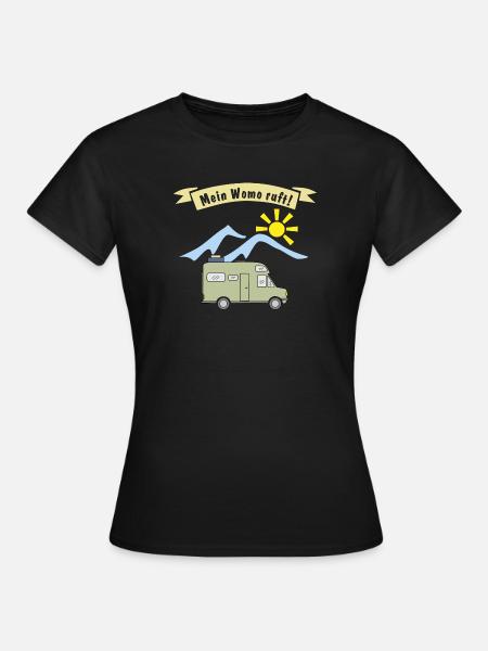 mein womo ruft - Frauen T-Shirt - Schwarz