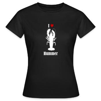 J'adore le homard - T-shirt Femme - noir - Devant - AI Model Female 172 dark (172cm)