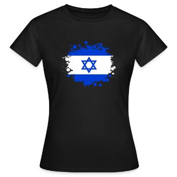 Israel Blot/Jerusalem Gift National Colors - Women's T-Shirt - black - Front - AI Model Female 172 dark (172cm)