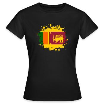 Sri Lanka Taches / Cadeau drapeau Asie du Sud Asie - T-shirt Femme - noir - Devant - AI Model Female 172 dark (172cm)