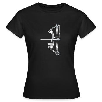 Archery Compound Bow - Women's T-Shirt - black - Front - AI Model Female 172 dark (172cm)