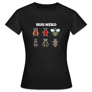 Bug Nerd - Women's T-Shirt - black - Front - AI Model Female 172 dark (172cm)