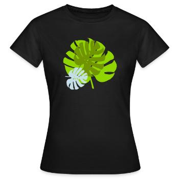blatt - Frauen T-Shirt - Schwarz - Vorne - AI Model Female 172 dark (172cm)