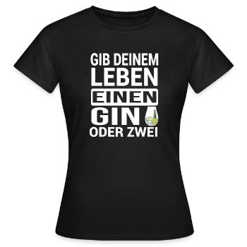 GIN - Frauen T-Shirt - Schwarz - Vorne - AI Model Female 172 dark (172cm)