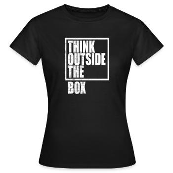 Think Outside The Box / Design Thinking - Women's T-Shirt - black - Front - AI Model Female 172 dark (172cm)