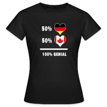 Allemagne et Canada génial / cadeau - T-shirt Femme - noir - Devant - AI Model Female 172 dark (172cm)