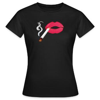 Smoker - Women's T-Shirt - black - Front - AI Model Female 172 dark (172cm)