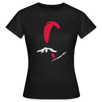 Paragliding - Frauen T-Shirt - Schwarz - Vorne - AI Model Female 172 dark (172cm)