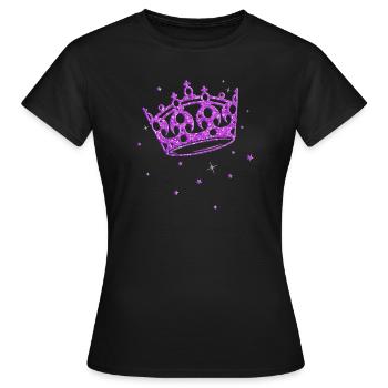 Crown Glitter Princess Birthday Princess - Women's T-Shirt - black - Front - AI Model Female 172 dark (172cm)