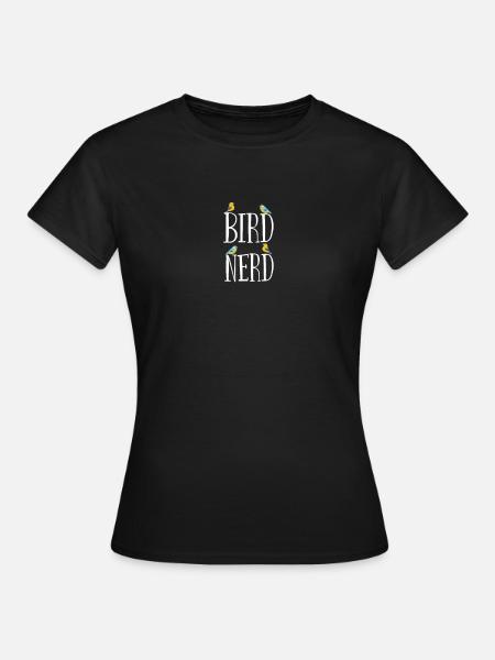 Vogelvogel nerd - Vrouwen T-shirt - zwart