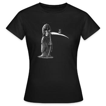 shit happens - Frauen T-Shirt - Schwarz - Vorne - AI Model Female 172 dark (172cm)