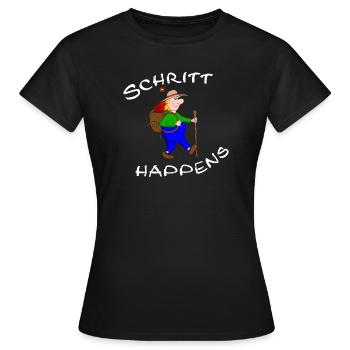 wanderlust - Women's T-Shirt - black - Front - AI Model Female 172 dark (172cm)