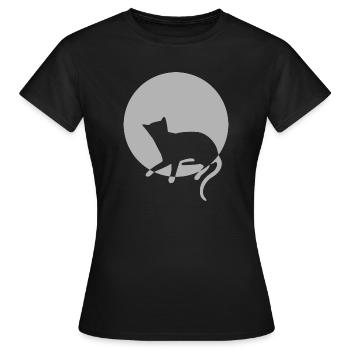 chat chat chat chat chat minou chatte minou - T-shirt Femme - noir - Devant - AI Model Female 172 dark (172cm)