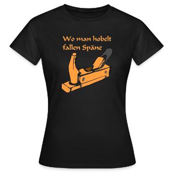 hobel werkzeug - Frauen T-Shirt - Schwarz - Vorne - AI Model Female 172 dark (172cm)