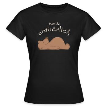 flauschiger, knuffiger Bär - Frauen T-Shirt - Schwarz - Vorne - AI Model Female 172 dark (172cm)