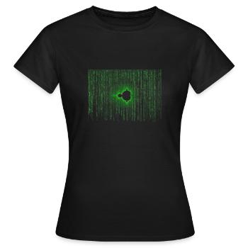 Matrix rencontre des pommiers par Le & Je - T-shirt Femme - noir - Devant - AI Model Female 172 dark (172cm)