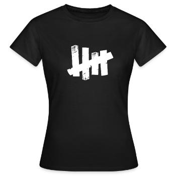 Cinq bandes - bande - bande - T-shirt Femme - noir - Devant - AI Model Female 172 dark (172cm)