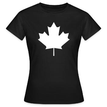 A maple leaf - Women's T-Shirt - black - Front - AI Model Female 172 dark (172cm)