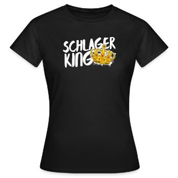 Schlager King Schlager King Déclaration de musique folklorique - T-shirt Femme - noir - Devant - AI Model Female 172 dark (172cm)