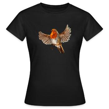 Roter Vogel - Frauen T-Shirt - Schwarz - Vorne - AI Model Female 172 dark (172cm)
