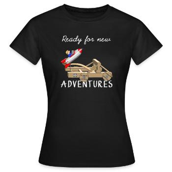 Aventure - Aventure - T-shirt Femme - noir - Devant - AI Model Female 172 dark (172cm)