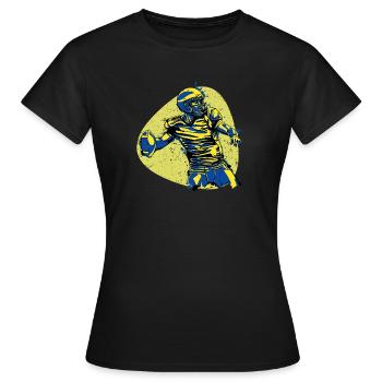 Vainqueur du quarterback du héros du football américain - T-shirt Femme - noir - Devant - AI Model Female 172 dark (172cm)