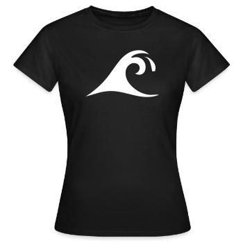Welle Wellen - Frauen T-Shirt - Schwarz - Vorne - AI Model Female 172 dark (172cm)