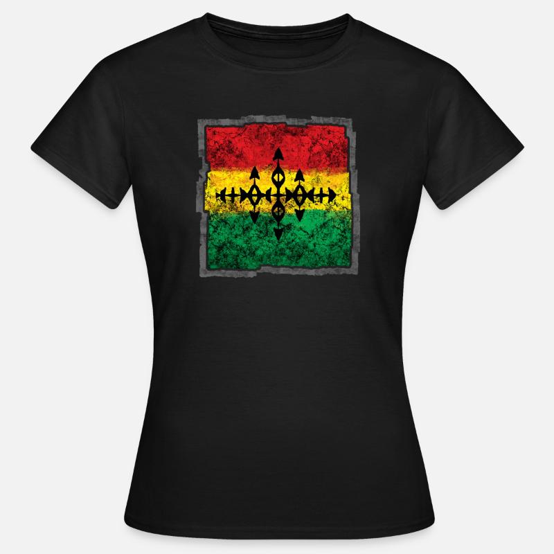 Abstract Reggae Coloring Cross - Women's T-Shirt - black