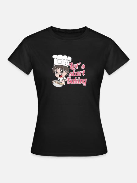 Backen Essen - Frauen T-Shirt - Schwarz