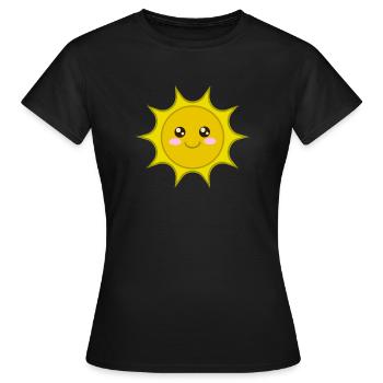 Sonne, süße niedliche Sonne, sun, cool baby shirt - Frauen T-Shirt - Schwarz - Vorne - AI Model Female 172 dark (172cm)