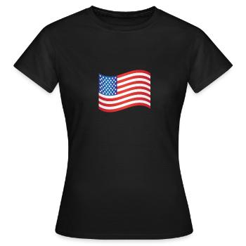 Drapeau américain - T-shirt Femme - noir - Devant - AI Model Female 172 dark (172cm)