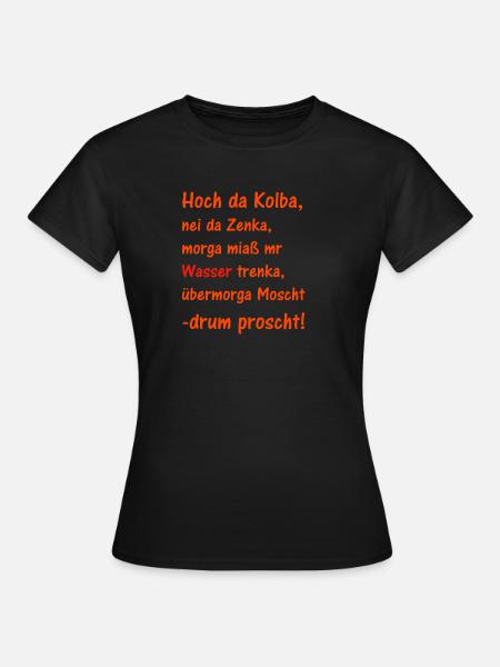 Schwäbische TShirts mit lustigem Schwaben Spruch. - Frauen T-Shirt - Schwarz