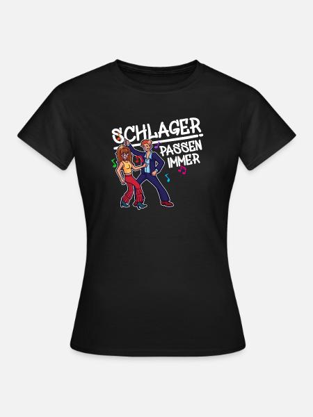 Schlager Party Feiern Tanzen Schlagerparty Musik - Frauen T-Shirt - Schwarz