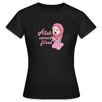 Muslim Islam Allah - Frauen T-Shirt - Schwarz - Vorne - AI Model Female 172 dark (172cm)