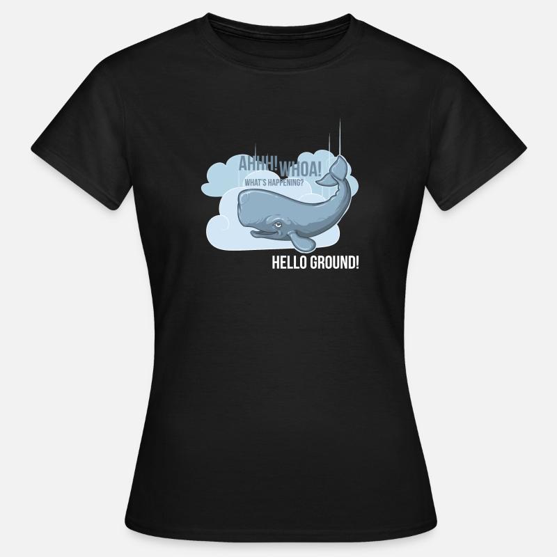 Hello Ground! - Frauen T-Shirt - Schwarz